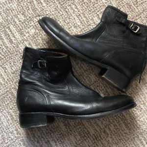 Men’s Black Leather Frye Boots 11B